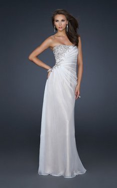 Long White Sparkling Prom Dress Online Discount